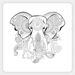 Mandala Elephant Magnet